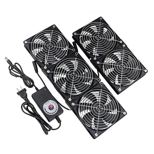 12cm 3000RPM Exhaust and Cooling Fan with 3V to 12V Controller for BTC Miner PC Chassis Workstation Cabinet Server Radiator