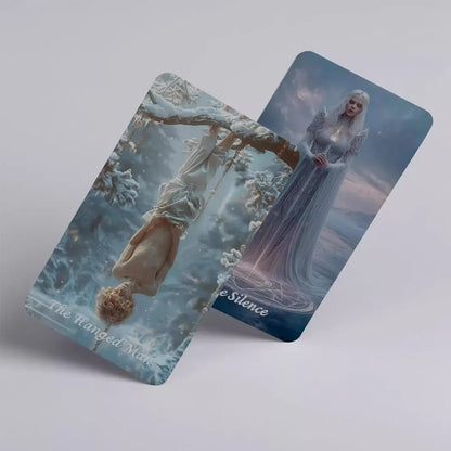 Beginner Tarot Cards Set with Paper Guide, Winter Still Tarot Deck, 80 Oracle and Tarot Cards, Gilded Edges, Spiritual Guidance