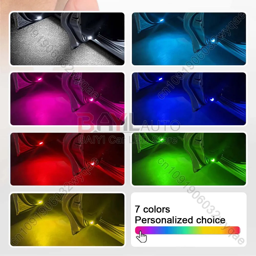 Customized for Toyota car door welcome light, Car door opening dynamic welcome atmosphere floor light,Car warning lighting