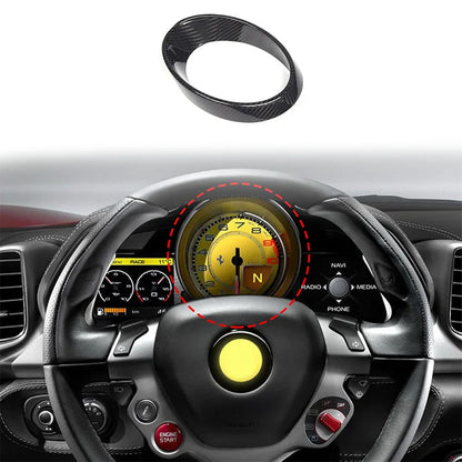 For Ferrari 458 2011-2016 black Real Carbon Fiber Car Gear Shift Window Control Panel Steering wheel Sticker Auto Accessories