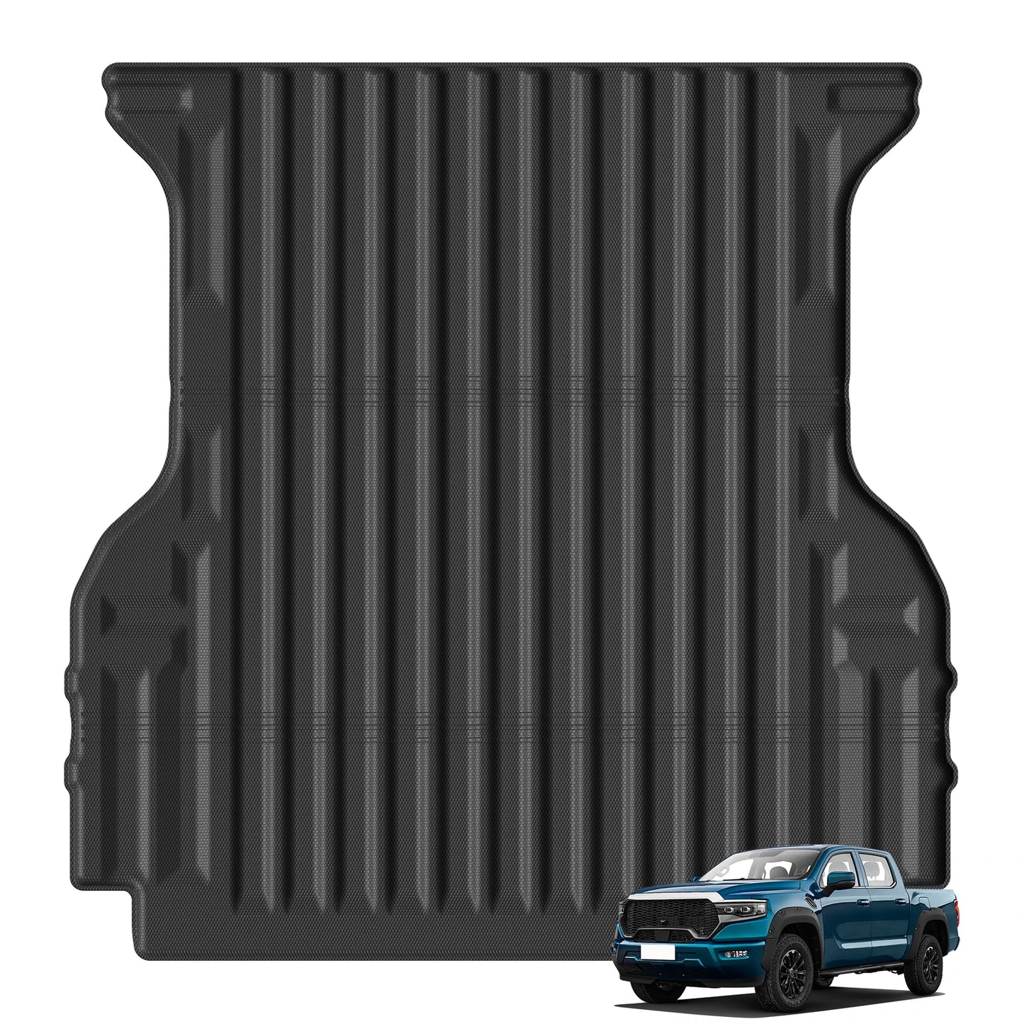 Right Drive for Foton Tunland V9 2026 2025 Car Floor Mats Truck Bed Mat Liner Trunk Bed Liner TPE 3D Foot Mat Waterproof BLACK