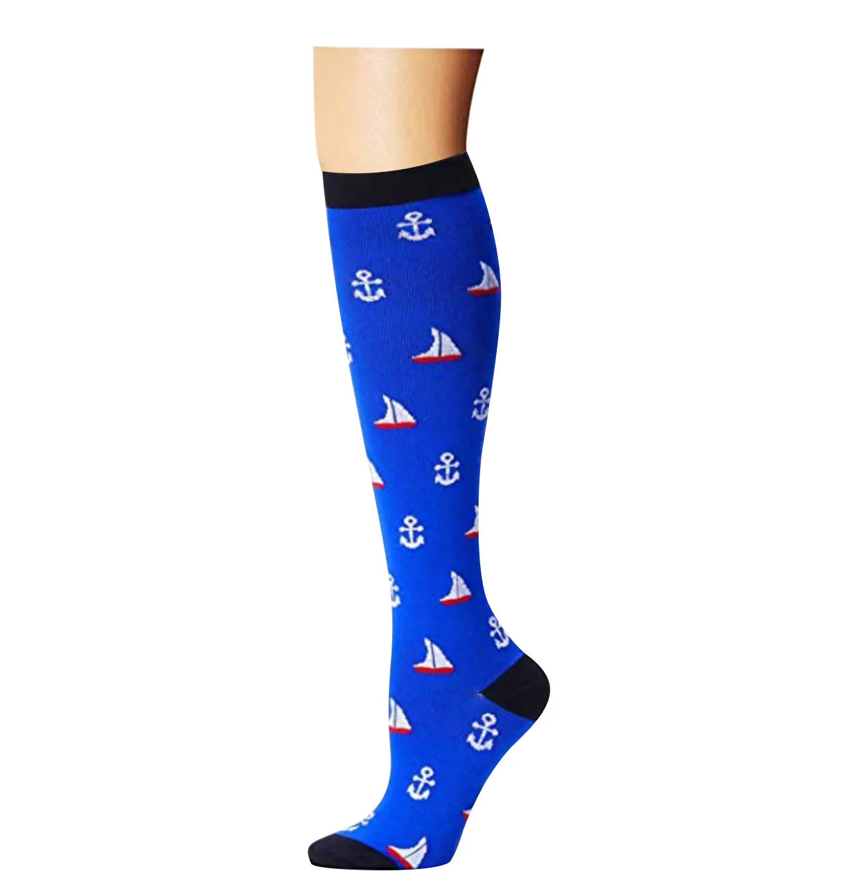S-XXL Compression Socks Compression Socks for Varicose Vein Calf Riding Socks Stretch Open Toe Knee Socks