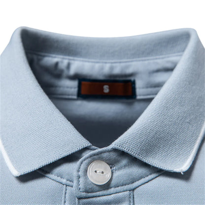 AIOPESON Tencel Polo Shirt Men‘s Solid Color Old Money Design Premium Fabric Skin Friendly Cool Breathable Soft Wear