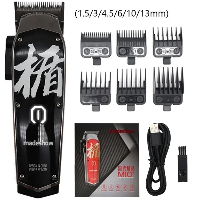 Madeshow M10 Professional Hair Clippers Hair Trimmer for Men Adjustable Cordless Hair cutting Machine For Barbers Beard Trimmer