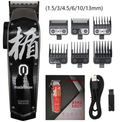 Madeshow M10 Professional Hair Clippers Hair Trimmer for Men Adjustable Cordless Hair cutting Machine For Barbers Beard Trimmer