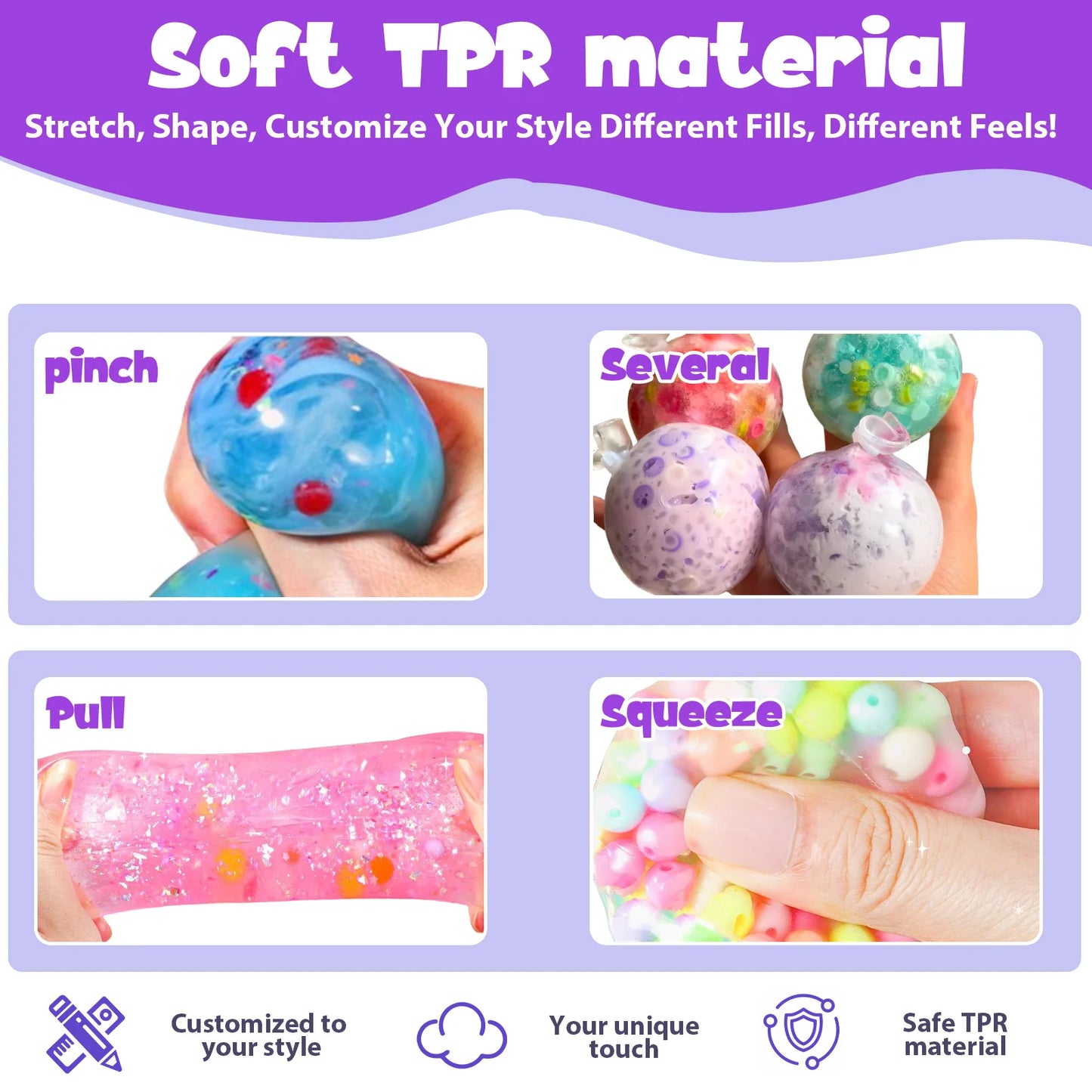 DIY Handmade Empty Ball Shell For Handmade Toy Soft Slow Rebound Design Creative Stress Relief Ball Making Kit Relaxation Toys