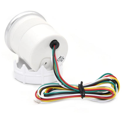 2" 52mm Universal 12V LED Smoke Len -1~0~2 BAR Turbo Boost Gauge Meter / Turbo Boost Meter with White LED Backlight For 12V Car