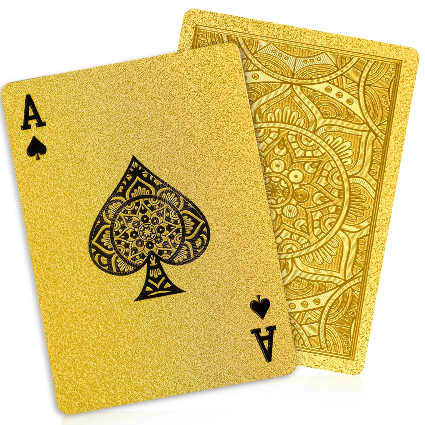 Gold Size Playing Cards | 1/2/4 Pack Plastic Waterproof Poker Set | Professional Board Games | Adult Game Gift for Holidays, Vac