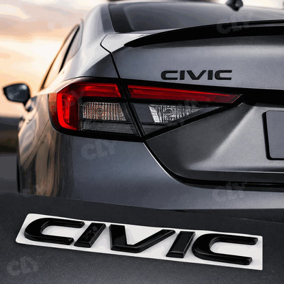 Metal 3D Car Stickers Side Fender Badge Rear Trunk Emblem Decal Styling for Honda CIVIC Logo 10th 11th 8th 2024 2023 Accessories