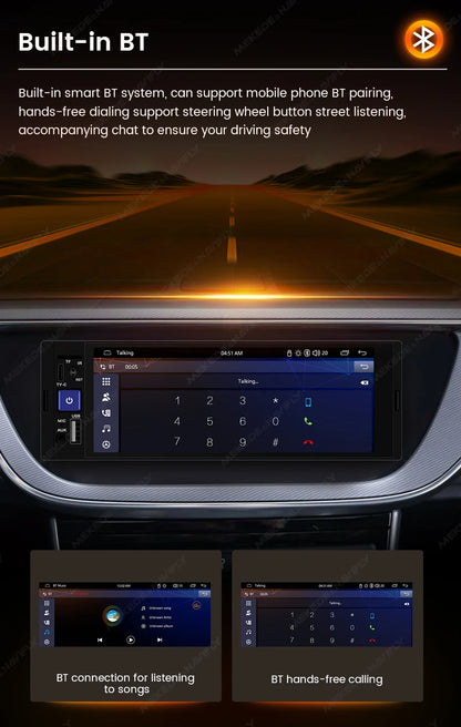 1din 6.86inch HD Touch Screen Multimedia Player Wireless For Apple Carplay Android Auto Support Bluetooth AUX Mirror Link FM SWC
