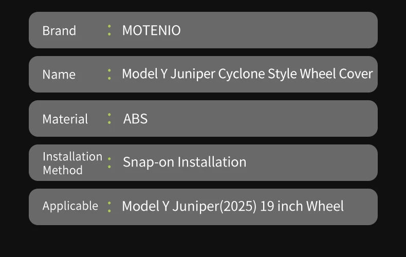 4PCS for Tesla Model Y 2025-2026 Juniper 19 Inch Smooth Style Hubcap Hub Cap Full Rim Cover Replacement Wheel Cap Accessories