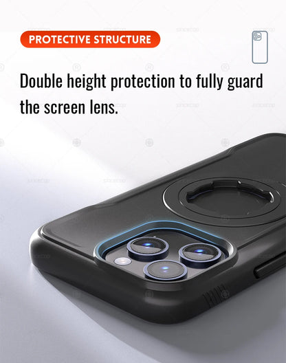 Quad-style Motocycle/Bike Magnetic Shockproof Case For iPhone 17 16 15 14 ProMax Charging Protective Cover with Lock-in Design