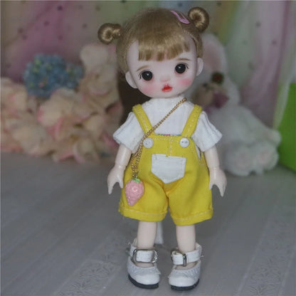 Original Bjd Diy Dress Up Doll 1/8 Joint Mobility Fashion Princess Doll 3d True Eye Girl.S Birthday Full Set Accessories Gift