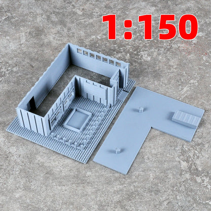 Assembly Architectural Miniature Bungalow Garage Villa Office Building Railway Railroad Diorama Scale Model Kit 1/64/72/87/150ho