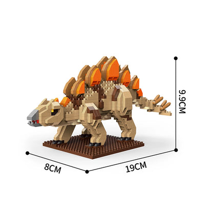 KNEW BUILT Micro Mini Building Block Toys T-Rex Pteranodon-Puzzle Assemble,Children's Day Gifts for Boys' Favorite Dinosaurs