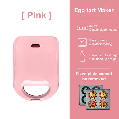 DMWD Eggs Tart Roaster Pancake Frying Pan Waffle Bowl Breakfast Machine Sandwich Hamburger Grill Patty Maker Cupcake Muffin Oven