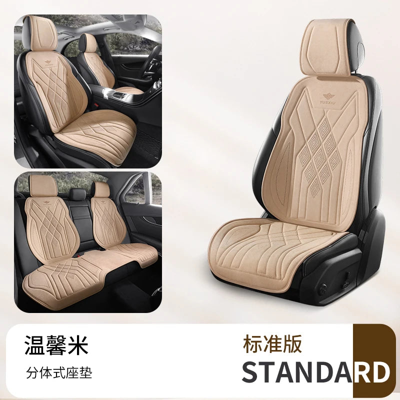 Perforated Suede Seat Cover Universal Four Seasons Cars Seats Covers Breathable Seat Non-slip Luxury Car Rams Latex Seat Cover