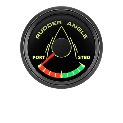 52MM Rudder Angle Indicator with 8 colors backlight Waterproof Rudder Position Gauge with Sensor 0-190ohm for Boat Yacht Marine