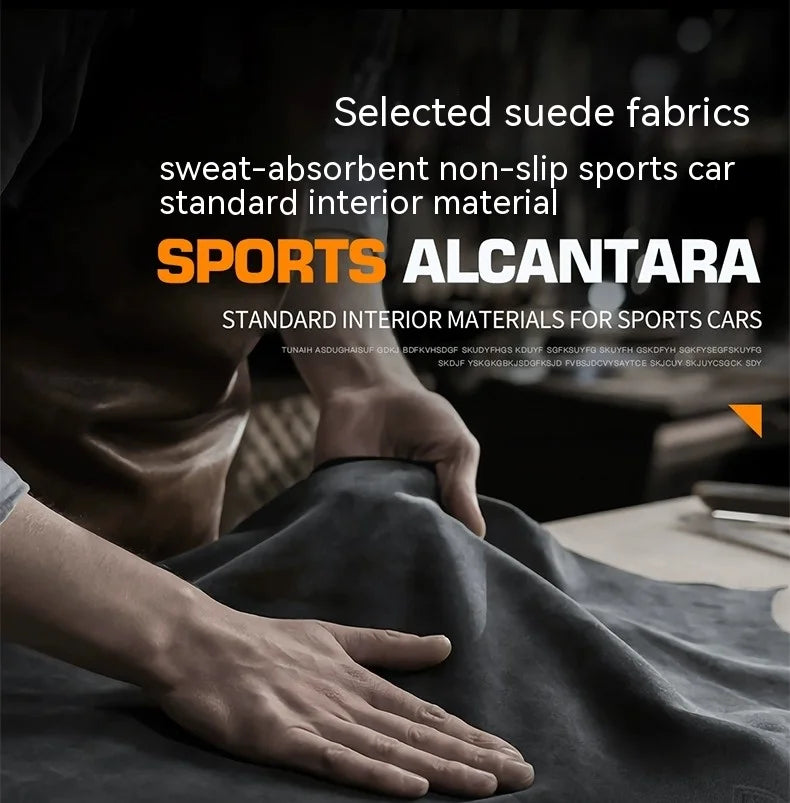 For SEAT Leon Ibiza FR 2 Ateca Arona Exeo Arosa Tarraco Mii Carbon fiber Suede Leather Car Steering Wheel Cover Auto Accessories