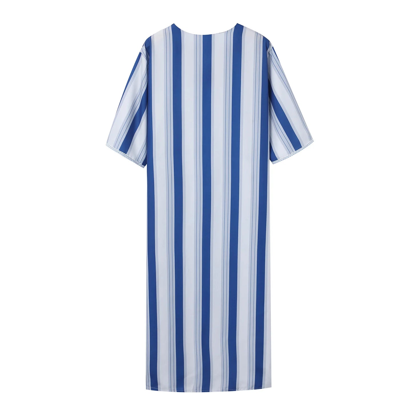 Arab men's short sleeve book printed robe Long Muslim robe Islamic Kamiz Thobe oversized clothing