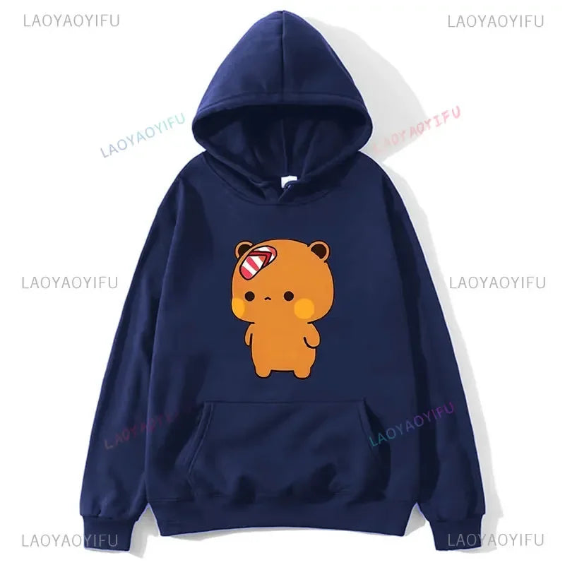 Couple Hoodies Bubu Dudu hoodie Sweatshirt Cartoon Kawaii Print Pullover Harajuku Men Women Sudaderas warm fleece hooded