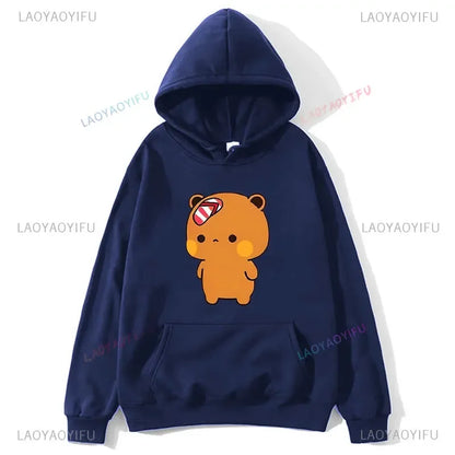 Couple Hoodies Bubu Dudu hoodie Sweatshirt Cartoon Kawaii Print Pullover Harajuku Men Women Sudaderas warm fleece hooded