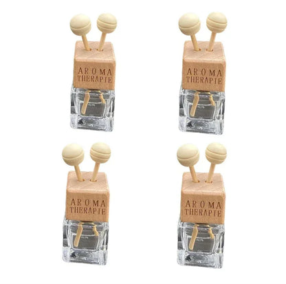Car Perfume Pendant Hanger Fragrance Air Freshener Empty Glass Perfume Diffuser Bottle Aromatherapy Decor Bottle with Vent Clip