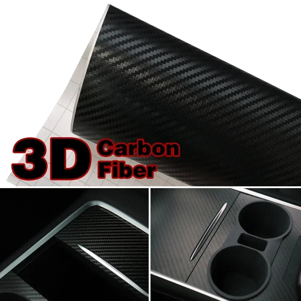 Glossy Matte Carbon Fiber Vinyl Car Wrap Films Bubble Free for Car Sticker Laptop Skin Phone Cover Motorcycle Vehicle Decal