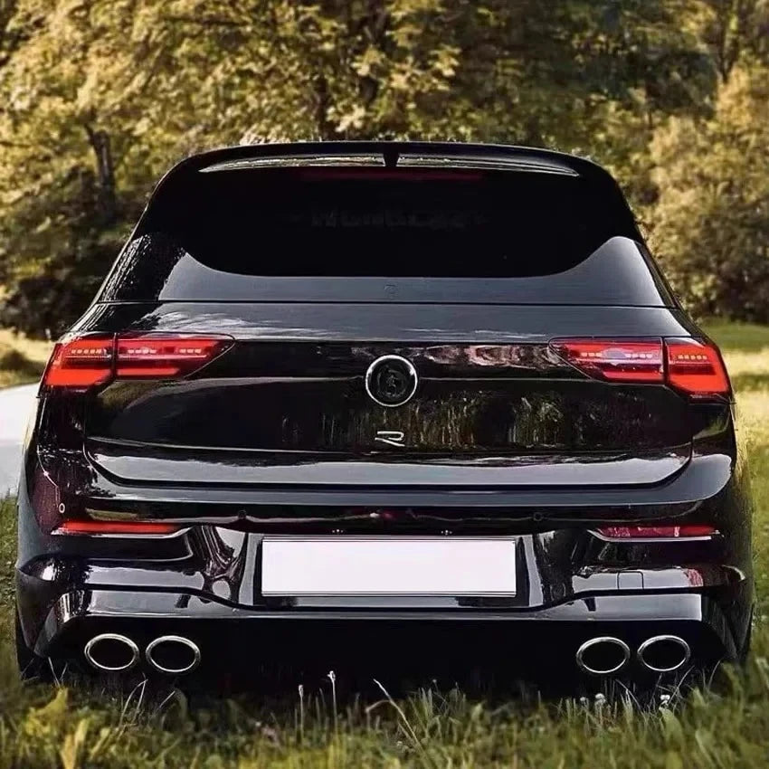 Car Rear Trunk Boot Wing Spoiler Splitter Diffuser For VW Golf 8 MK8 GTI GTD CS Style 2020 2021 2022 2023 Body Kit Tuning Trim