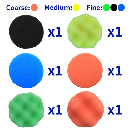 39PCS 3 Inch Car Headlight Restoration Kit, 75mm Car Polishing Sanding Discs with 1/4 Inch Shank Backing Pad, Scouring Pads