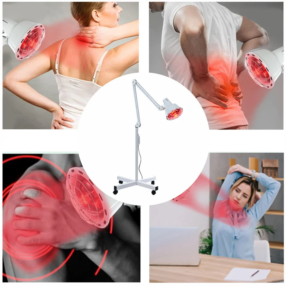 Far Infrared Heat Lamp for Full Body ‌275W Adjustable Floor Lamp Relieves Muscle Joint Pain Promotes Skin Care