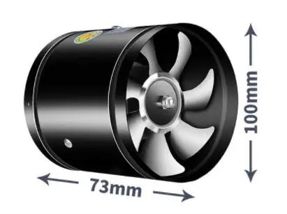 4''6''8'' Pipe Exhaust Fan Air Ventilator Metal Pipe Ventilation Exhaust Fan Mini Extractor Bathroom Toilet Wall Fan Duct Fan