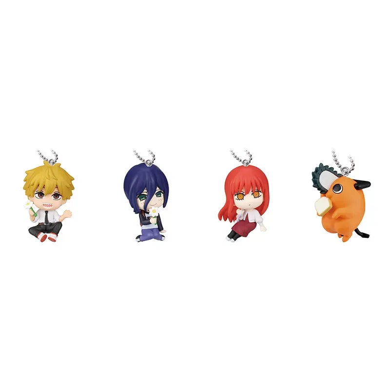 Chainsaw Man 3d Figure Keychain Anime Gashapon Pendant Reze Makima Denji Pochita Collectible Bag Decoration For Anime Fans