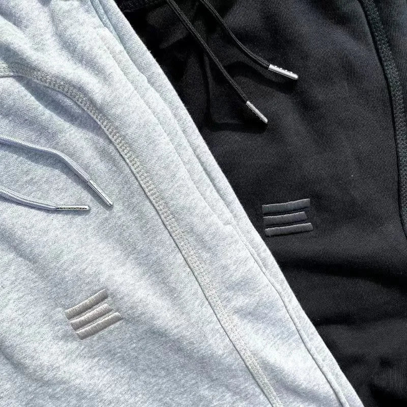 2025 New Men's Cotton Sweatpants Embroidered Three Bars Casual Style Long Pants Fashionable Sporty Trousers for Teens