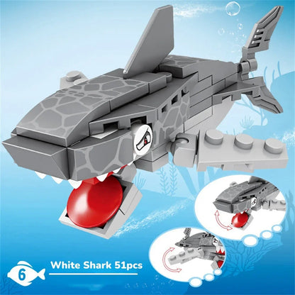 Shark Ocean Animal Building Block Toy - Enhance Hands-On Skills, Deepen Understanding of Marine Life, Perfect Fun Playtime Toy