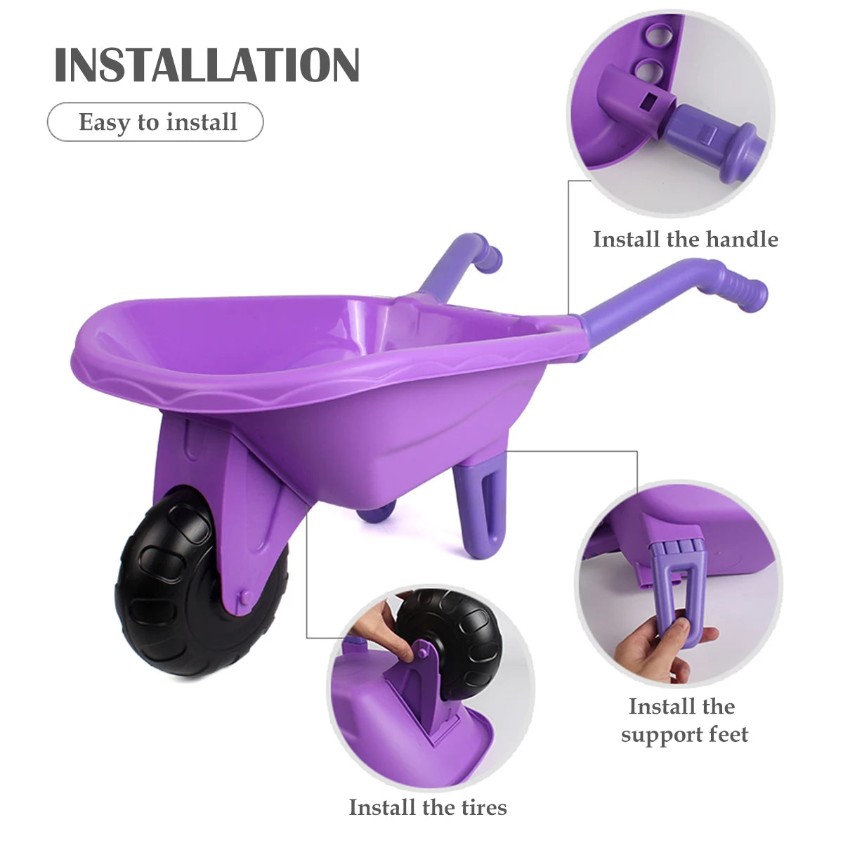 Gardening Tool Set Toys for Kids, Children's Outdoor Garden Beach Cart Apron Glove Plant Flowers Tools Gifts for Boys and Girls