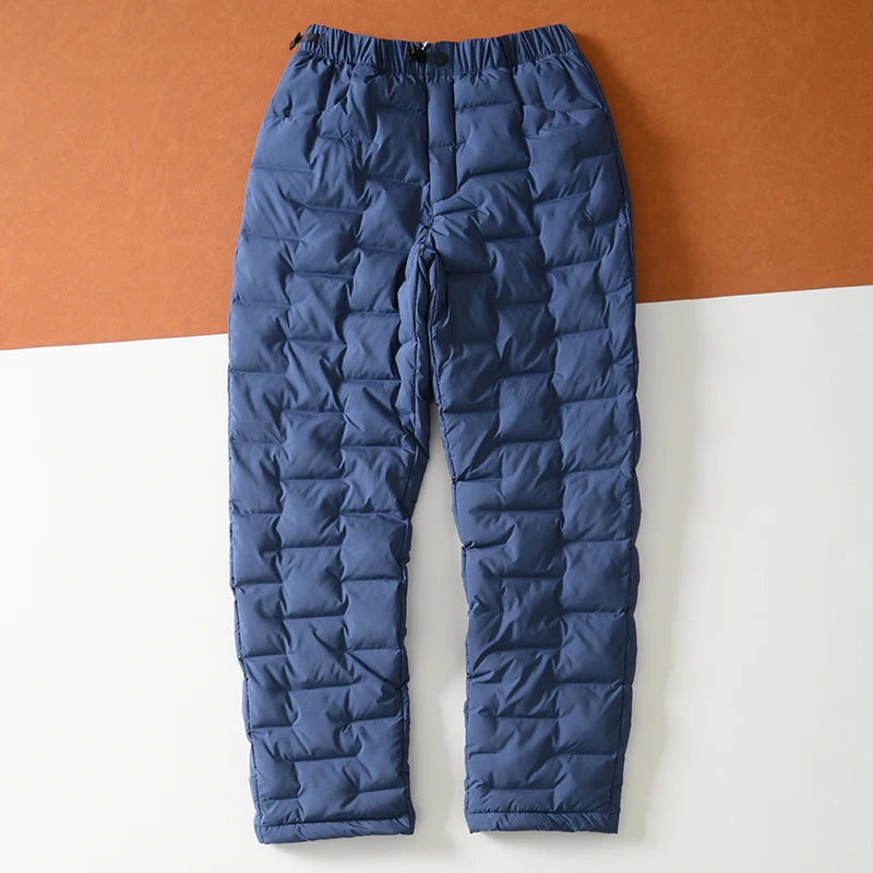 Thickened Winter Ski Pants Men Women Straight Leg Polar Cold Resistant Warm Cotton Trousers Fashionable Long Pants Pure Color
