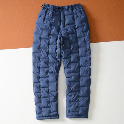 Thickened Winter Ski Pants Men Women Straight Leg Polar Cold Resistant Warm Cotton Trousers Fashionable Long Pants Pure Color