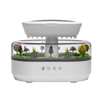 Raindrop Aroma Diffuser with White Noise Music & 7-Color Atmosphere Light, Ultrasonic Air Humidifier for Relaxation, Sleep & Hom