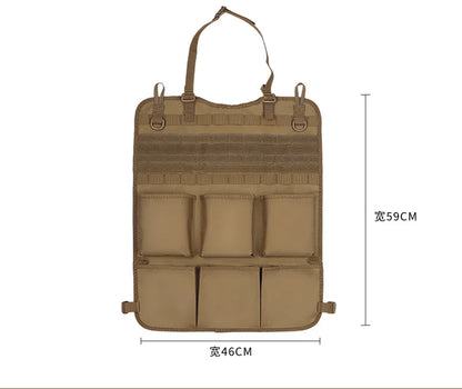 High Quality Multifunction 55*37CM 600D 6PCS In 1 Car Back Seat Tactical Hanging Storage Organizer
