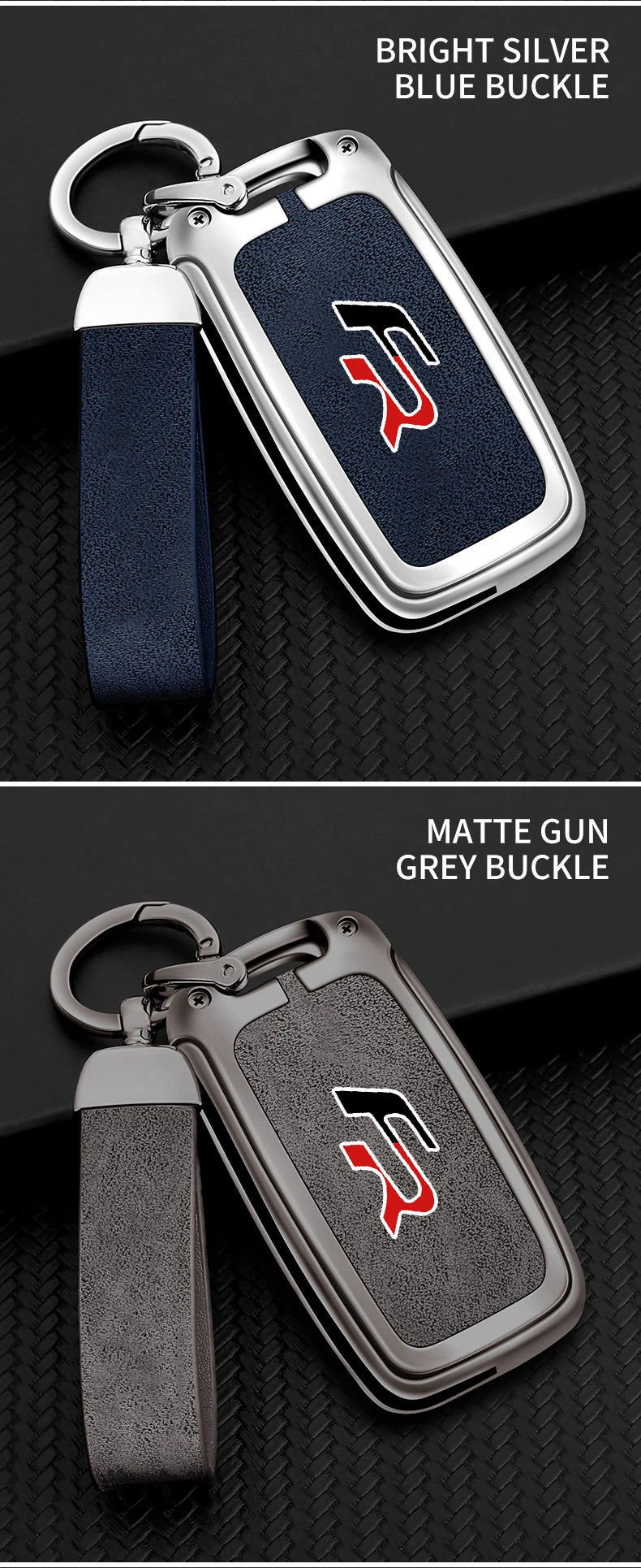 Suitable for Seat Ateca Leon FR 2 Ibiza zinc alloy car key cover high-end genuine leather car key case buckle auto accessories