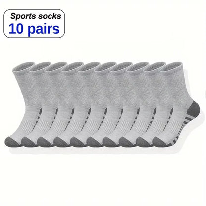 Men's Running Socks 10/30 Pairs Soft Comfortable Summer Sweat Wicking Breathable Basketball Sports Socks for Active Lifestyle