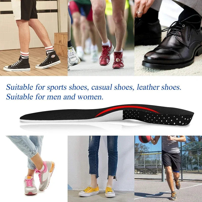Orthopedic Insoles Memory Foam Cushion Gel Insole Silicone Arch Support Pads Sport Shoe Pad Soft Running Insert
