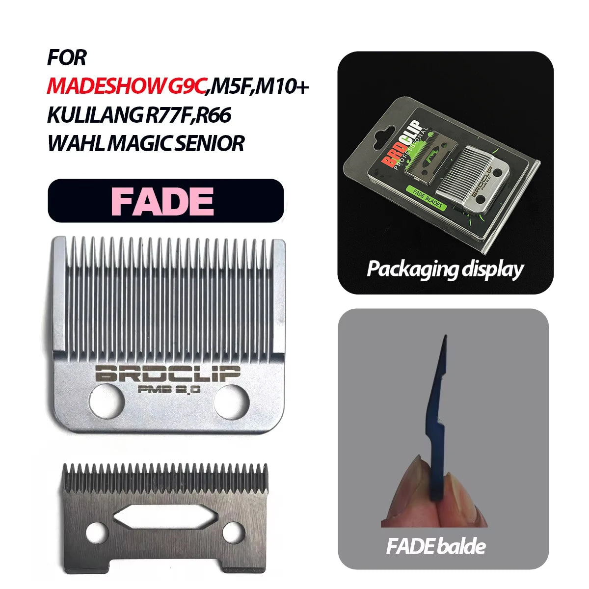 BRDCLIP All Models Professional Hair Clipper Original Blade Hair Trimmer Blade Replacement Accessories BRD 106 107 FA1C FA1T 116