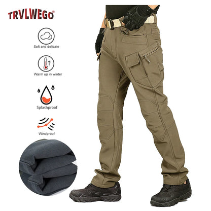 Men Winter  Waterproof And Warm Pants, Rock Climbing, Cycling, Sports, Camping, Hiking, Fishing, Combat, Casual Pants