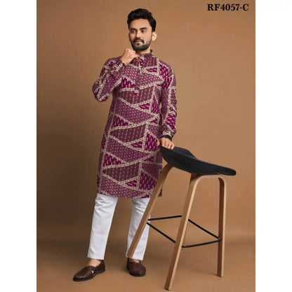 2025 Men's Clothing Ethnic Print Plus Size Tops Wedding Wear Classic Men's Long Sleeve Shirts Traditional Casual Shirts Male ﻿