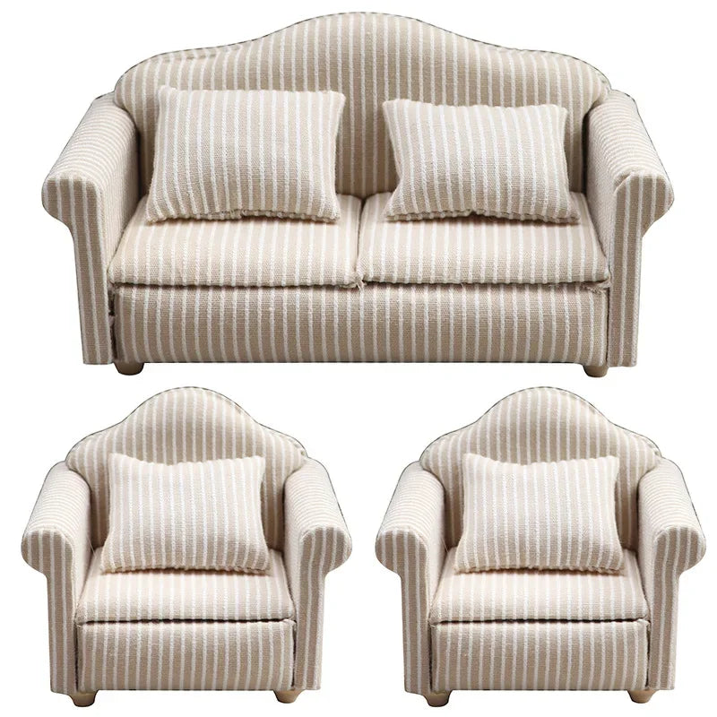 1:12 Mini Cute Dolls Sofa Pillows Set Simulation Dollhouse Furniture Toys Miniature Doll House Accessories Children Toys Gift