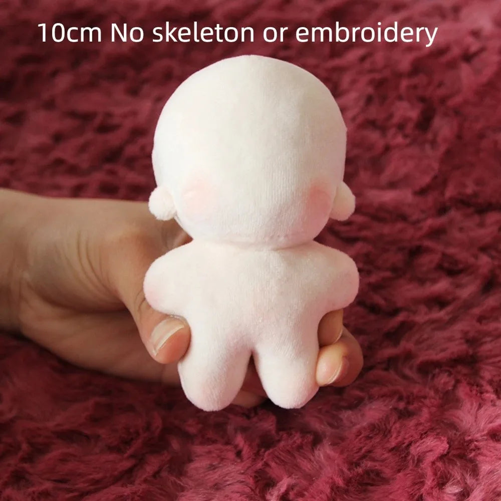 Embroidery Blank Unembroidery Cotton Doll Plush Stuffed Blank Cotton Stuffed Toy Normal Cute DIY Idoll Doll Children