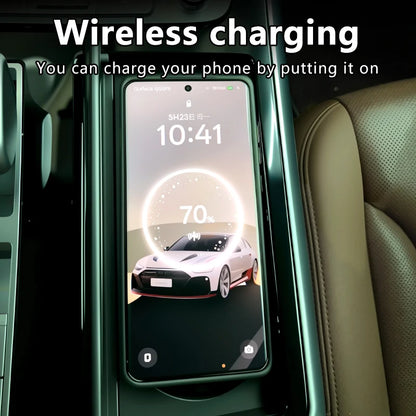For Q7 Q8 SQ7 SQ8 15W Car Wireless Charger Wireless Charging Cigarette Lighter Fast Charging for iPhone, Huawei, Samsung, Xiaomi