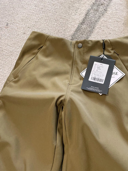 Outdoor Commuting Windproof Waterproof Fleece Lined Elastic Soft  Casual Men's Long Pants Straight Leg Polyester Fiber